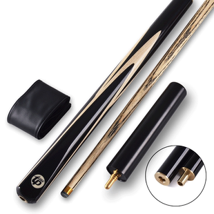 拓朴运动黑八台球杆斯诺克桌球杆黑8小头英式分体式球杆手工通杆