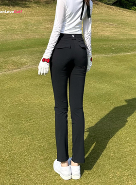 SG高尔夫裤子女春夏高腰直筒长裤速干薄款运动长裤高弹力修身裤子