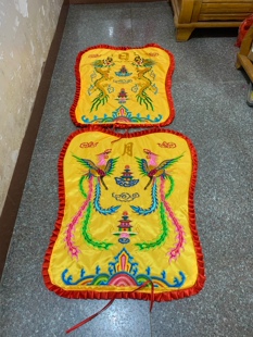 龙凤芭蕉扇双面绣日月扇芭蕉扇用庙里神堂刺绣神明扇演戏道具绣品