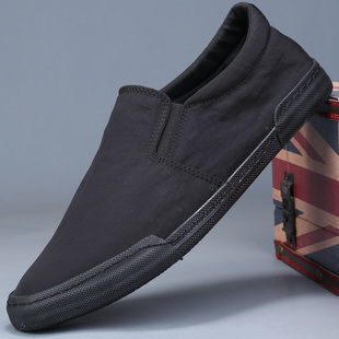 软底不累脚夏季透气开车专用鞋男士休闲黑色轻便老北京布鞋一脚蹬