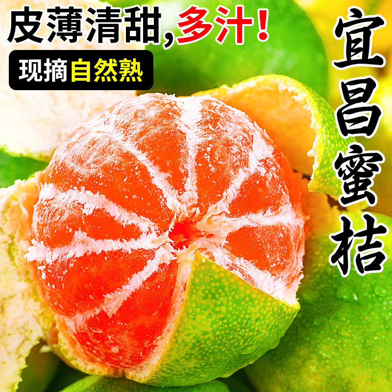 精品宜昌蜜桔9斤新鲜水果应季现摘橘子青皮孕妇蜜桔酸甜桔子包邮5