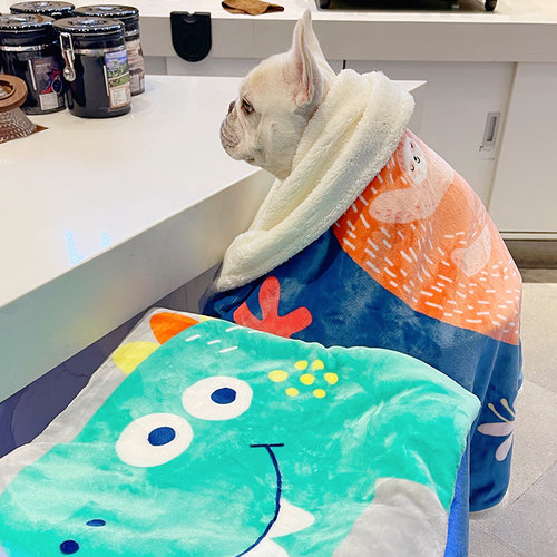 巴哥加绒加厚金毛防寒车垫法斗