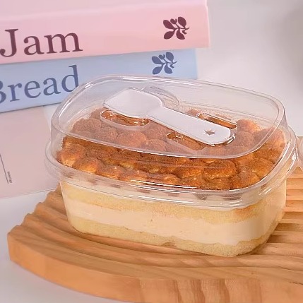 烘焙包装一次性千层蛋糕盒提拉米苏奶油打包盒班豆乳奶冻便当盒子