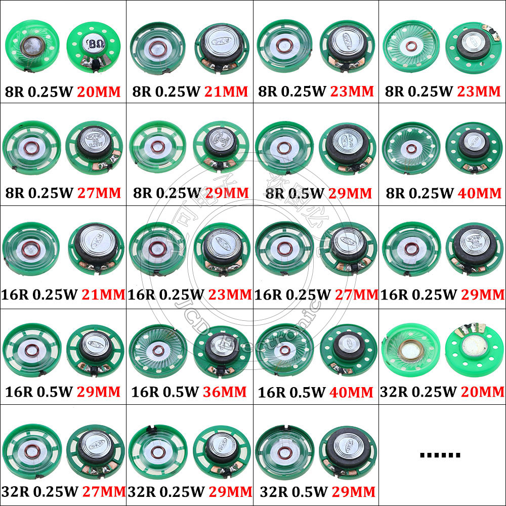 环保玩具喇叭21/23/27/29/36MM 8/16/32欧 0.25/0.5W外磁式扬声器 电子元器件市场 喇叭/扬声器 原图主图