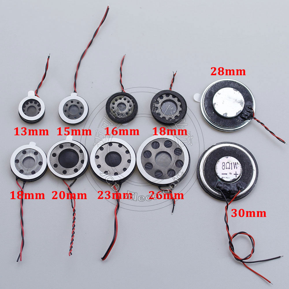 圆形扬声器 直径13/15/16/18/20/23/26/28/30mm手机带线小喇叭