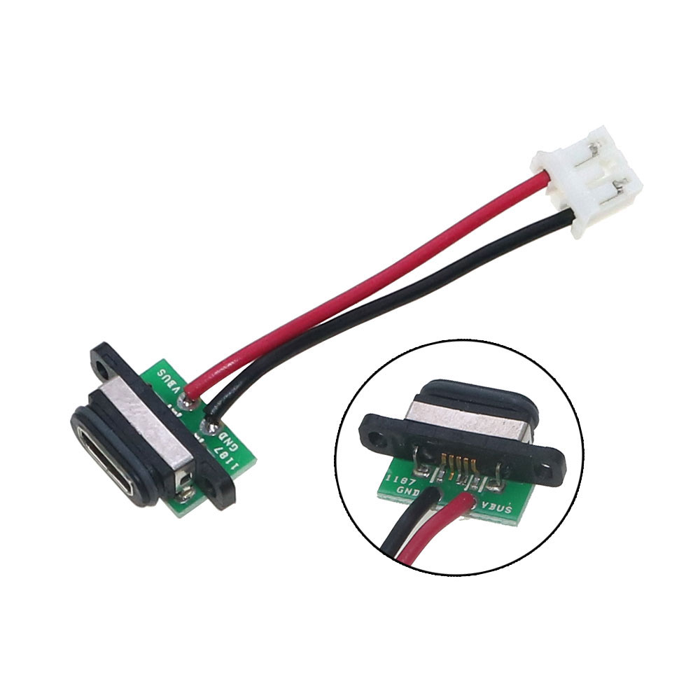 带板MICRO USB 5PIN 防水母座 带板 带线防水母座 前插后贴母座
