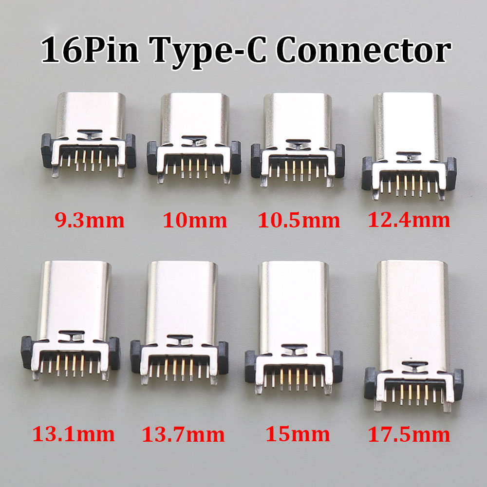 USBC母座16Pin立贴直插