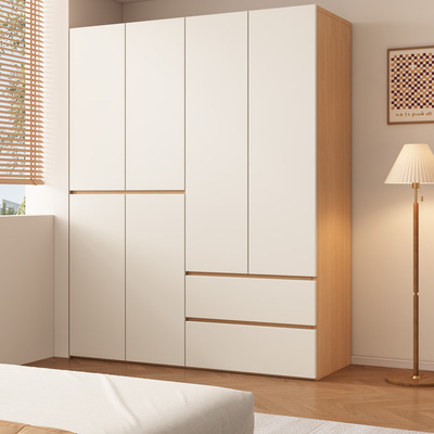 实木衣柜家用卧室免拉手儿童衣橱