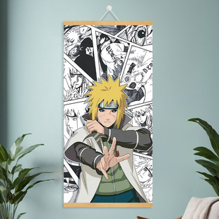 火影忍者周边动漫海报二次元宇智波斑佐助水门带土挂画房间装饰