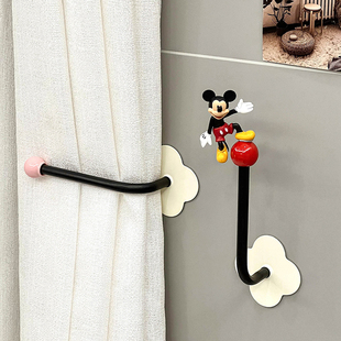 窗帘固定器免打孔扣环浴帘墙勾捆绑带挂钩门帘束带收纳收拢卡扣夹