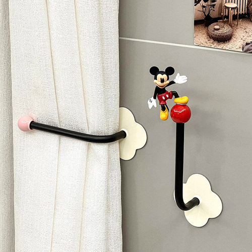 窗帘固定器免打孔扣环浴帘墙勾捆绑带挂钩门帘束带收纳收拢卡扣夹