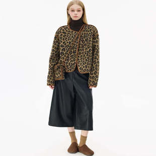 QIQI绮绮家~蛋白皮八分加绒皮裤26545【杭州九禾】#11-28