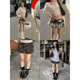 QIQI绮绮家 MM馒头 008 迷彩短裙裤