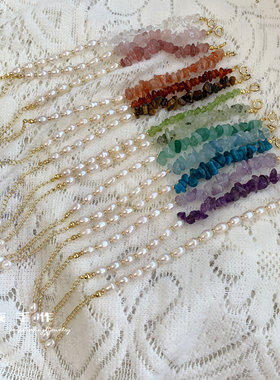 包邮福利天然淡水珍珠手链萤石