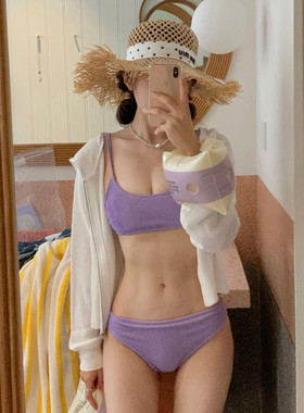 泳衣女2026新款紫色比基尼两件套