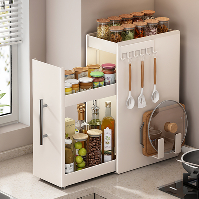 厨房抽拉式调料品置物架