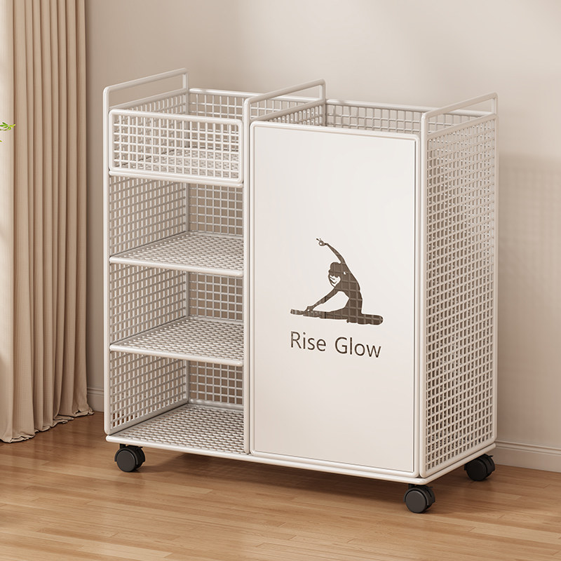 健身运动器材收纳架瑜伽垫收纳筐带轮家用篮球羽毛球类夹缝置物架,收纳整理,运动器材收纳用具,淘宝优惠券,粉丝福利购,淘宝优惠卷