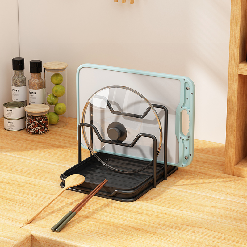 锅盖架厨房台面切菜板放置器砧板架托案板置物架锅铲支架收纳神器