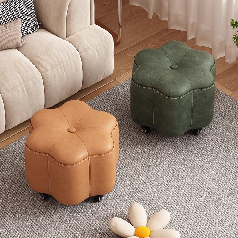 矮凳静音滑轮凳子家用客厅沙发凳换鞋凳宝宝学步万向轮凳软包皮凳,住宅家具,矮凳,淘宝优惠券,粉丝福利购,淘宝优惠卷