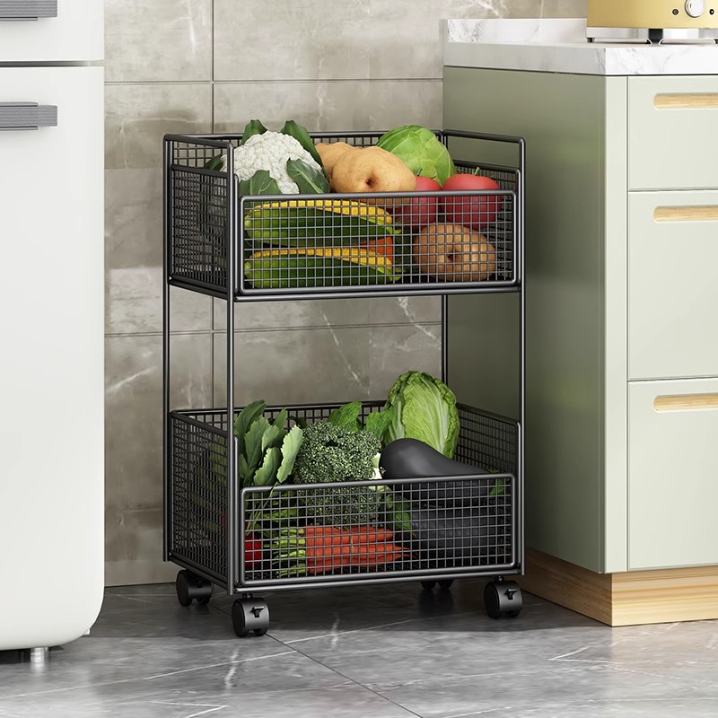 厨房置物架落地菜篮子果蔬菜收纳