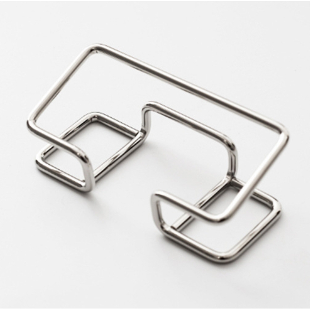 新款立体金属名片盒创意展示架桌面收纳用品办公实用名片座