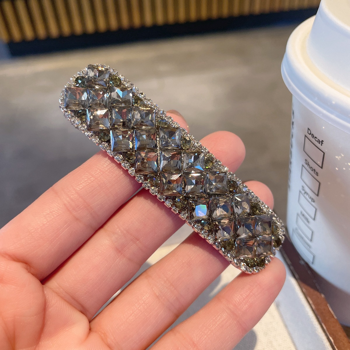 水晶发夹新款气质轻奢掰掰夹时尚刘海夹bb夹后脑勺碎发发饰女