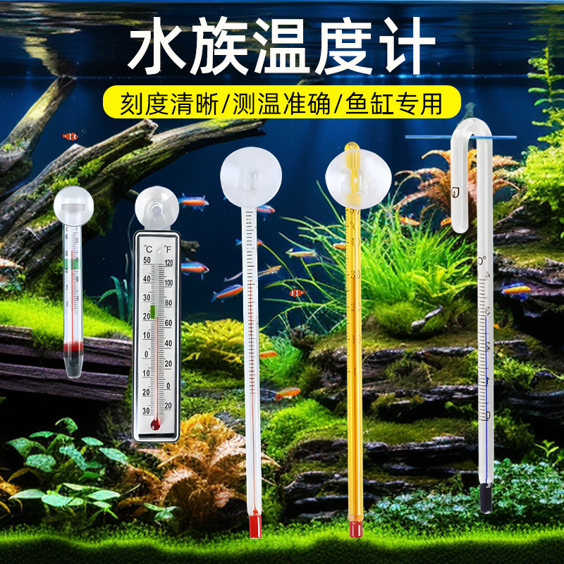 漂浮式精准水温计鱼缸测温工具小胖表水族箱温度监测实用推荐配件
