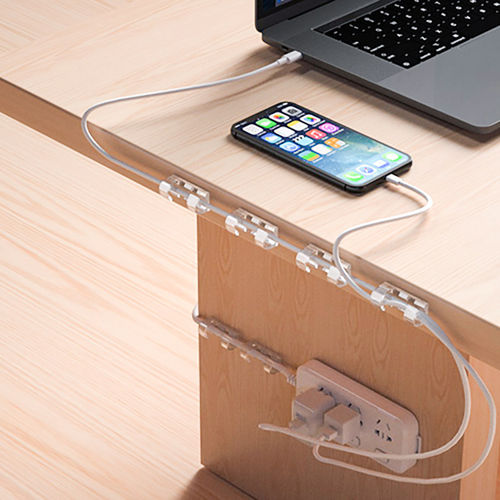 自粘电线固定器免打孔理线神器网线卡扣数据夹整理实用工具家居必