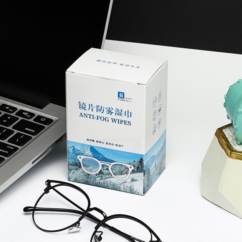 眼镜防雾湿巾一次性清洁布手机屏幕镜片专用擦拭神器防起雾设计