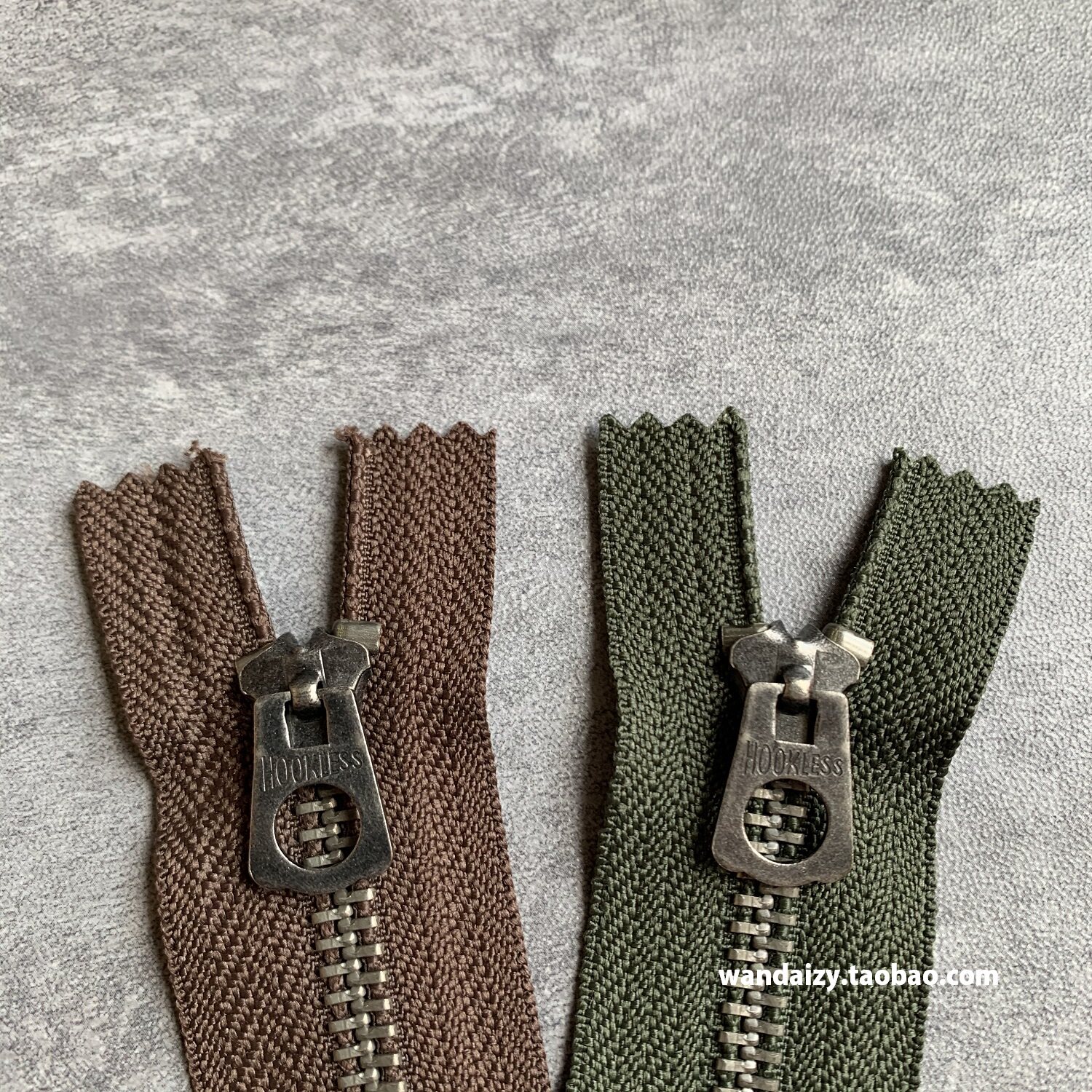 talon hookless 07 泰龙 5#号做旧拉链 闭尾 15/20/30cm 棕色军绿