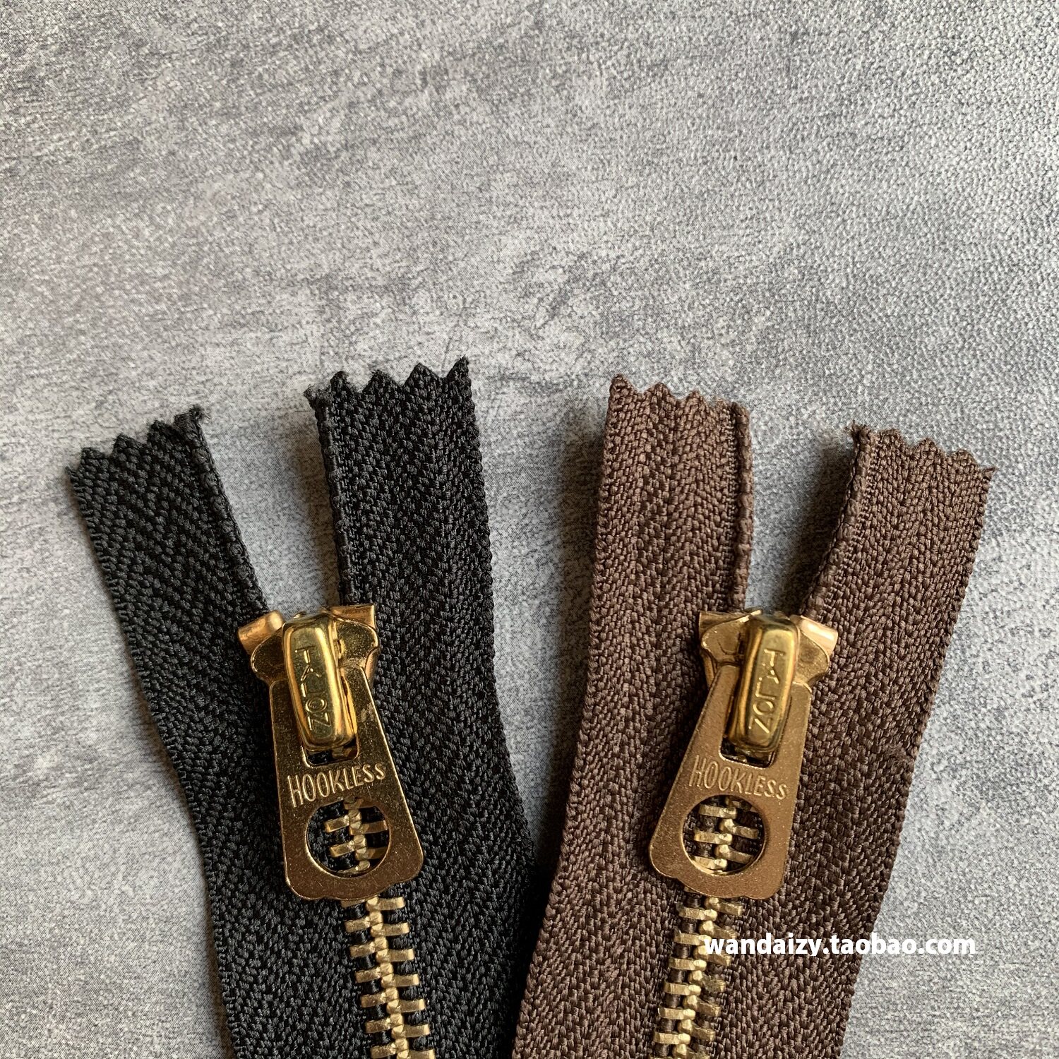 talon hookless 20 泰龙 5#号黄铜拉链 闭尾 15/20/30cm 棕色黑色
