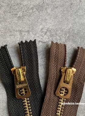 TALON HOOKLESS 20 泰龙 5#号黄铜拉链 闭尾 15/20/30cm 棕色黑色