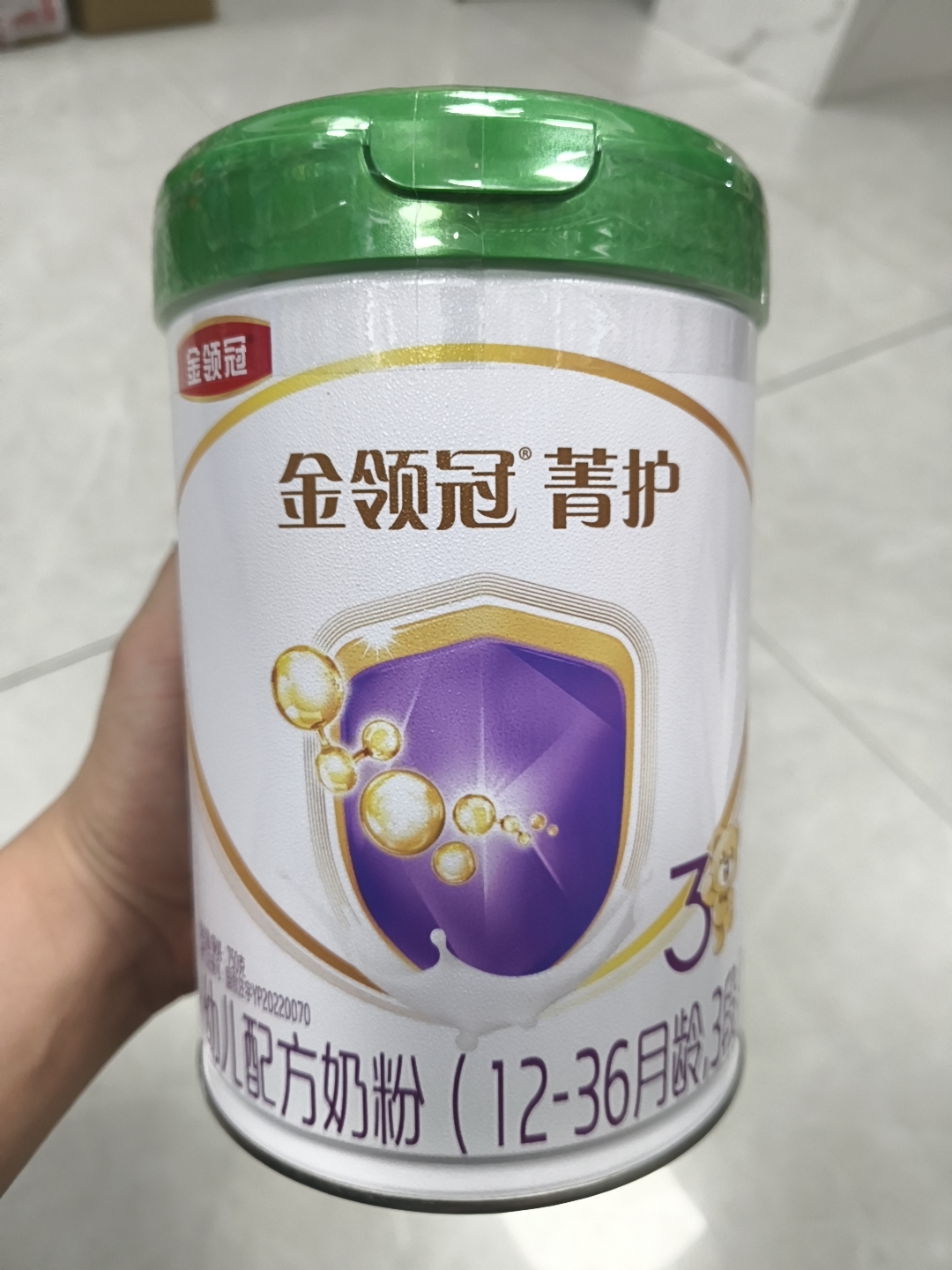 伊利金领冠菁护有机3段婴儿配方奶粉菁护有机三段段新国标750g罐