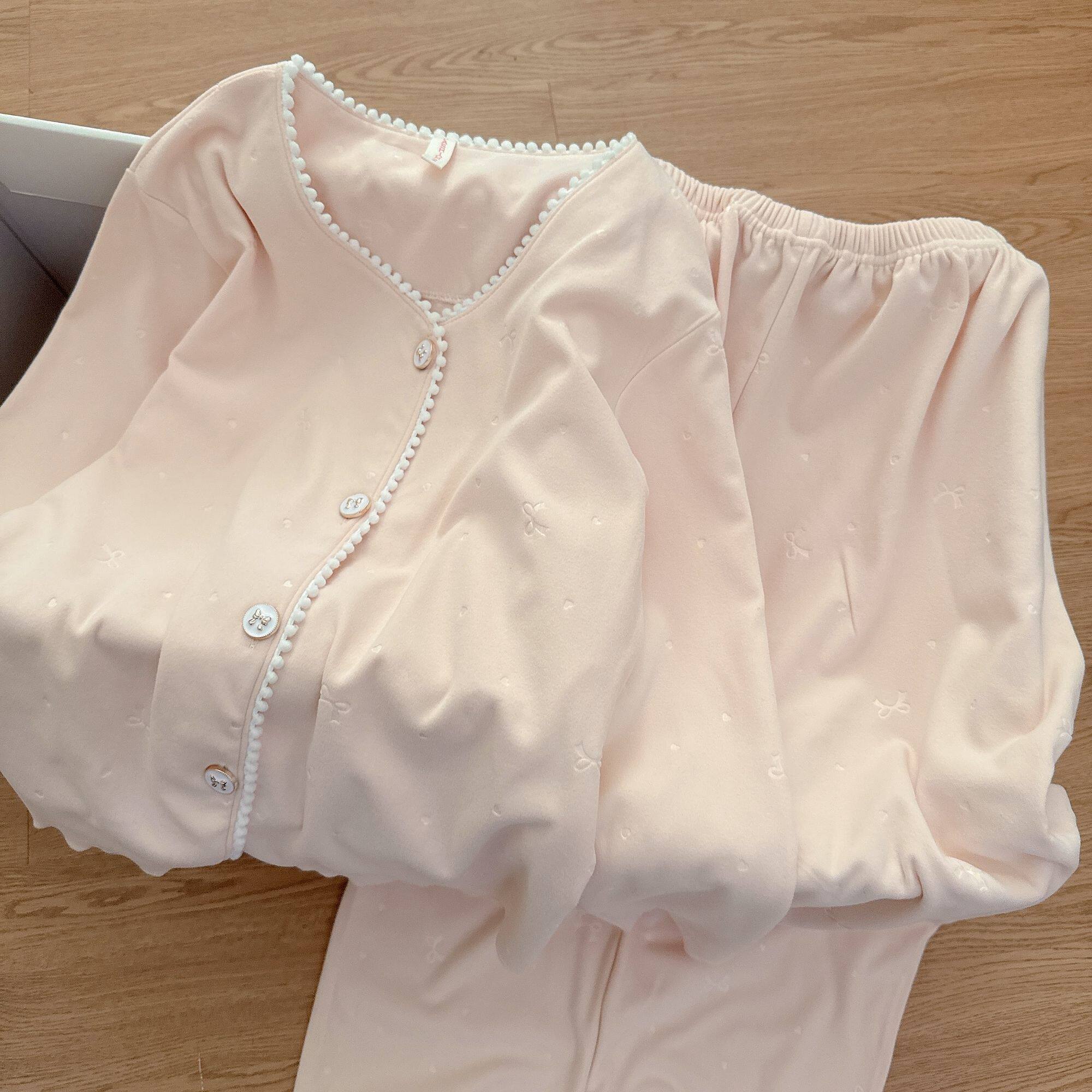 睡衣女秋冬季德绒加绒加厚保暖简约休闲细绒可外穿家居服睡衣套装