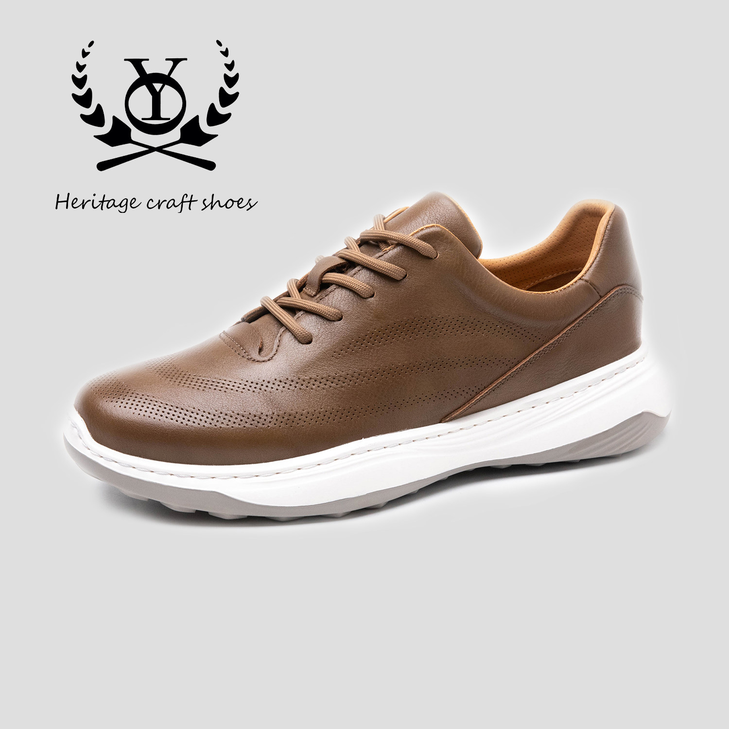 2026夏季休闲鞋真皮百搭透气商务男鞋复古手工软底慢跑鞋头层牛皮