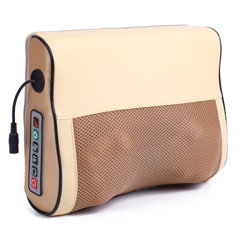 颈部按摩器颈椎按摩枕腰部腰椎背部多功能按摩仪揉捏枕头家用