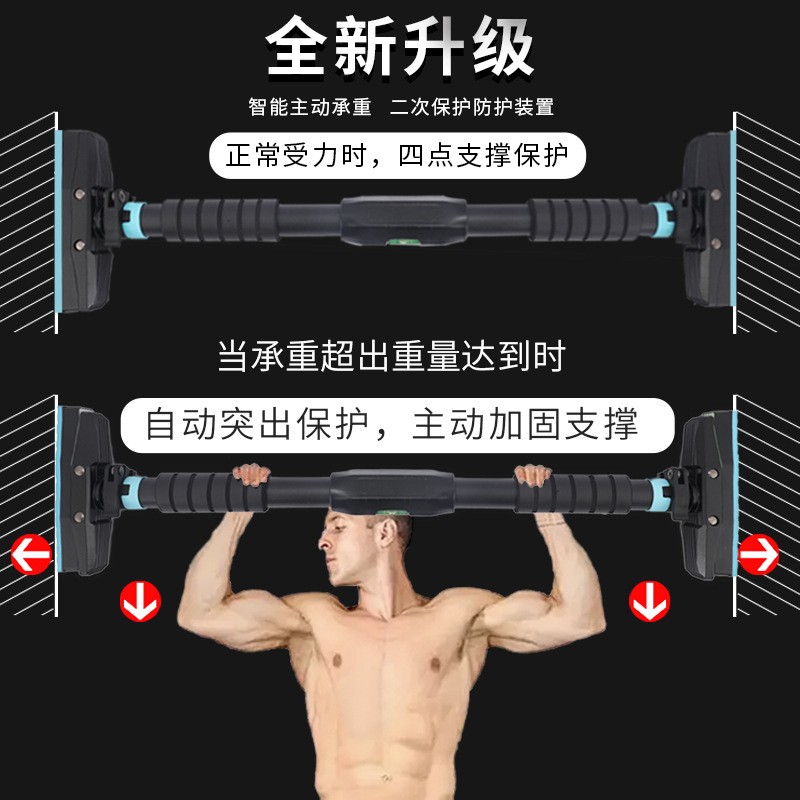 新款门上单杠健身器材家用运动单双杠引体向上单杠锁扣款防转动