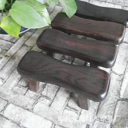 乌木睡枕紫光檀颈椎枕实木枕头木质颈椎枕保健枕按枕厂家