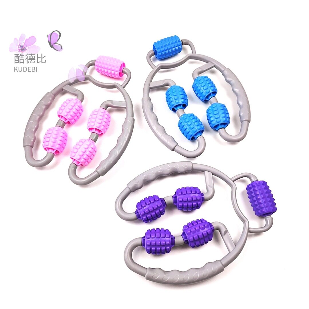 五轮环形按夹腿器多功能手持小腿部瘦腿神器经络疏通滚轮美腿夹