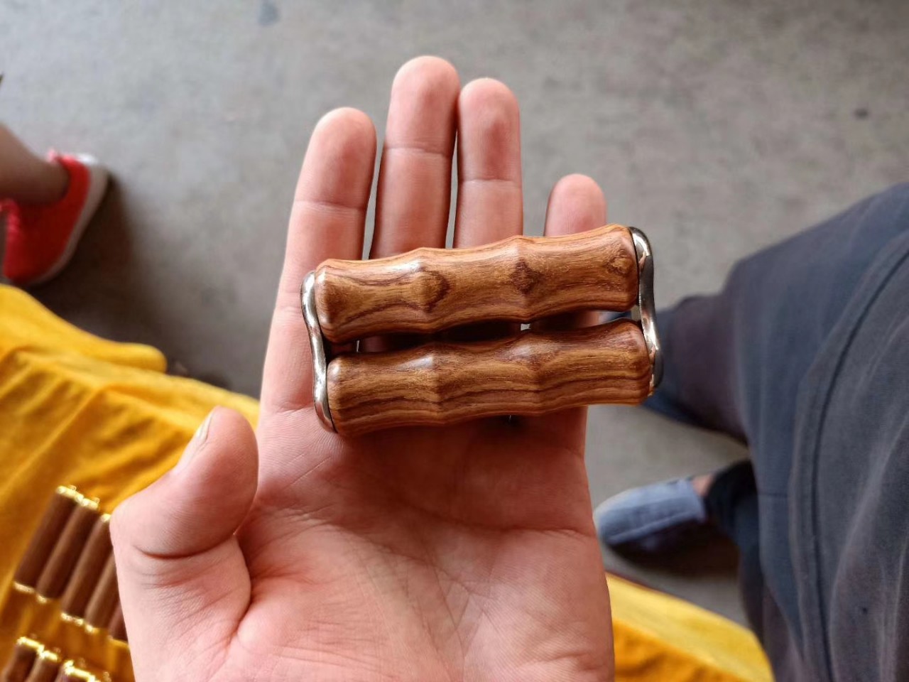 手掌按器木质按器手轮式按器手把件木质把件