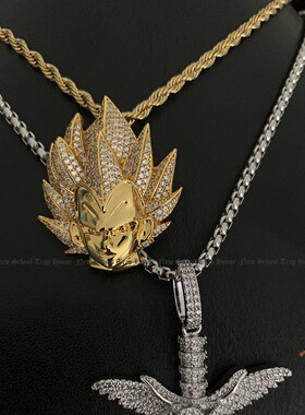 动漫人物配饰嘻哈风吊坠项链