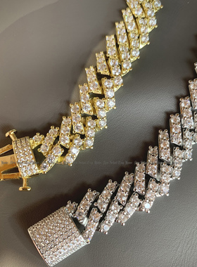 嘻哈风古巴形状项链