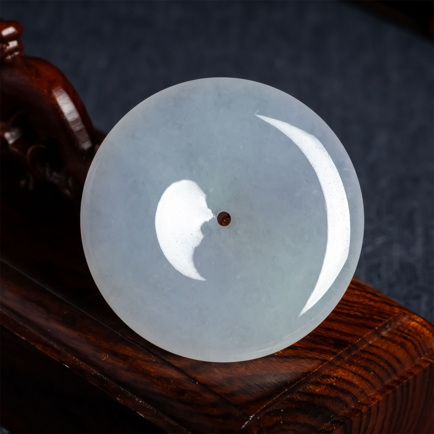 缅甸天然翡翠A货紫罗兰冰糯种平安扣吊坠男女款毛衣链圆扣挂件