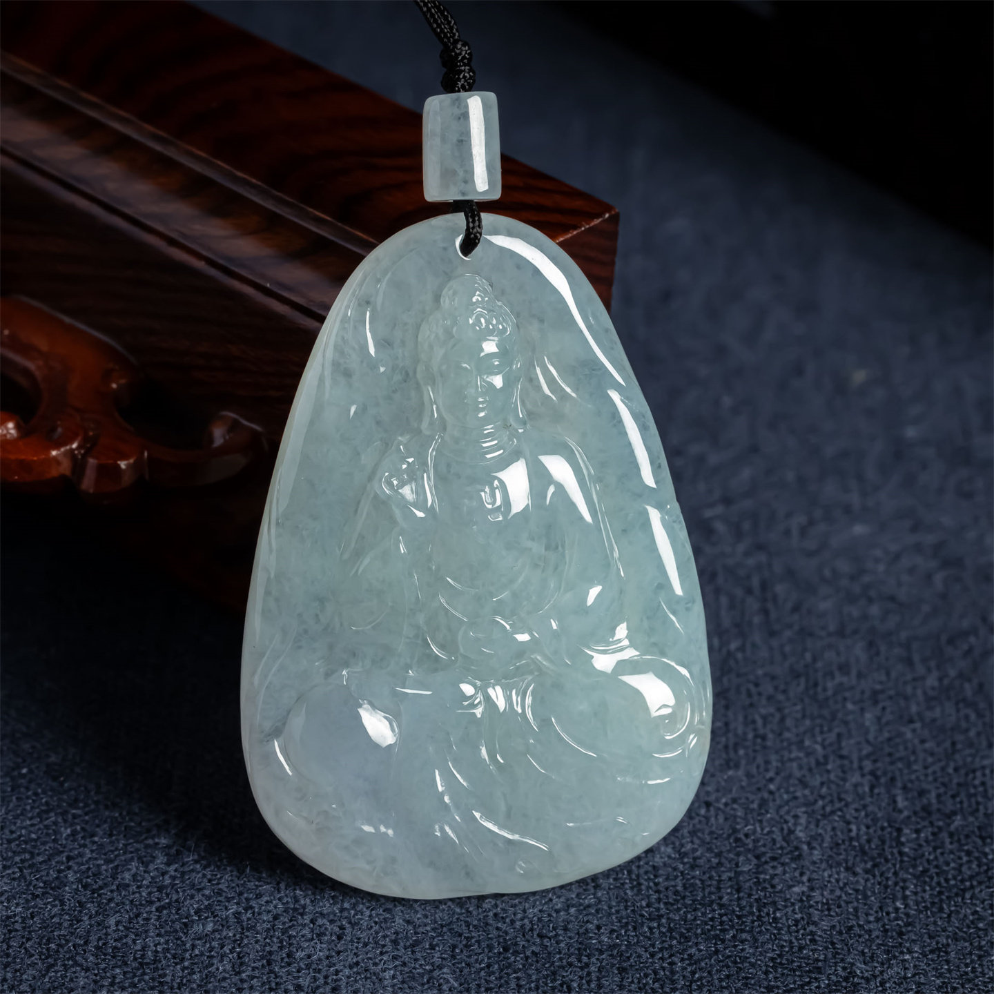 缅甸天然翡翠A货老坑冰糯种阿弥陀佛吊坠男女款生肖狗猪菩萨挂件