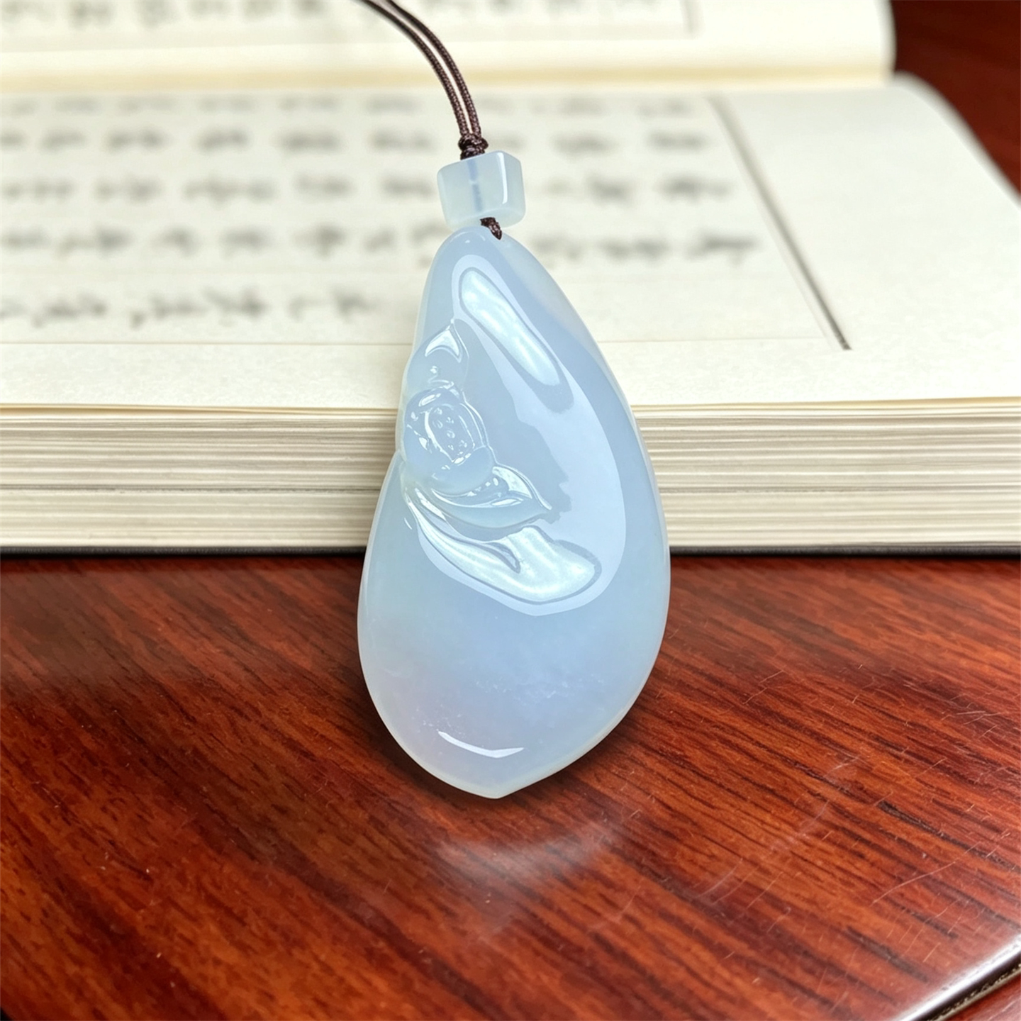 翠贵人冰种紫罗兰花开富贵吊坠