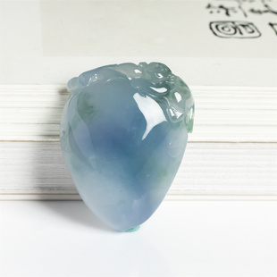 缅甸天然翡翠A货老坑冰糯紫罗兰飘花福瓜吊坠男女款福在眼前挂件