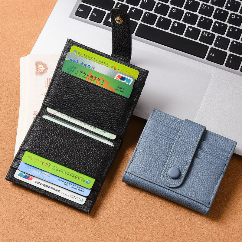 真皮卡包女士短款小钱包一体男士