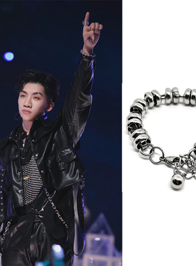 杨和苏追光吧同款重工铸造钛钢不褪色手链男女个性嘻哈说唱送礼物