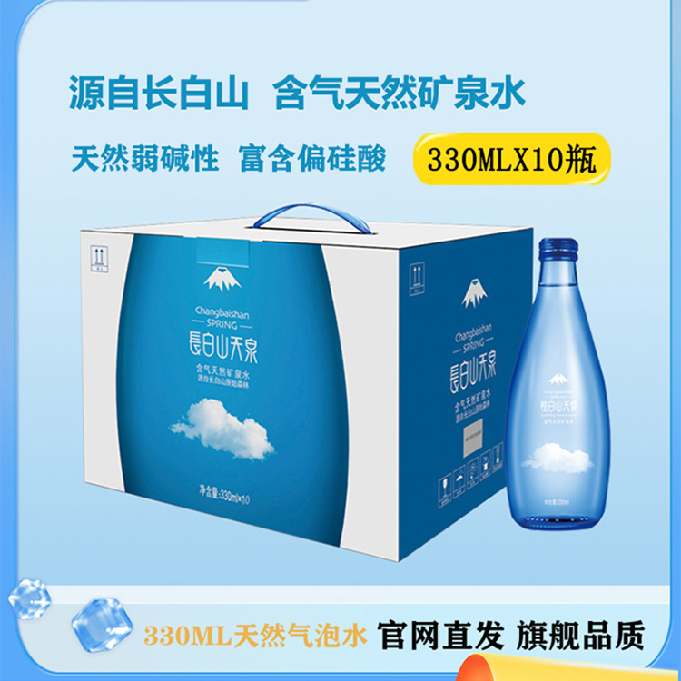 长白山天泉气泡水330ml偏硅酸