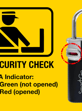 香港SmartGo Twist Lock 密码锁行李箱挂锁安全防盗锁TSA海关锁